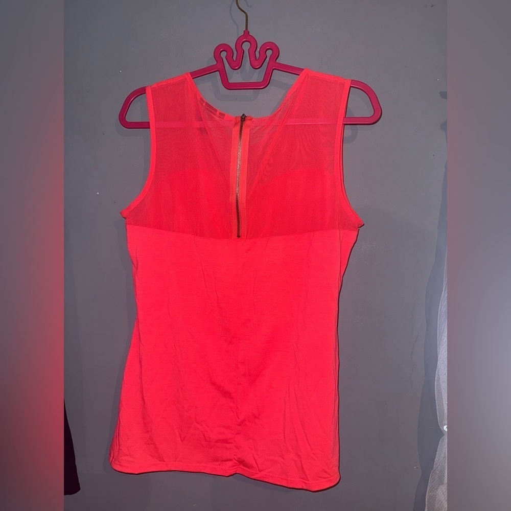 H&M Vibrant Orange Mesh Tank Top, large - Picture 4 of 4